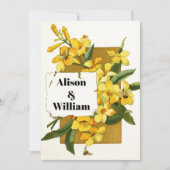 Vintage Jasminblütenhochzeit Einladung (Vorderseite)