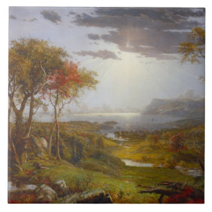 Vintage Jasper Cropsey Herbst am Hudson River Fliese
