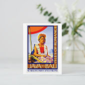 Vintage Java und Bali Indonesien mit der Bahn Postkarte (Stehend Vorderseite)