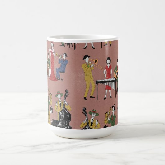 Vintage-Jazzband Kaffeetasse (Mittel)