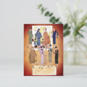 Vintage Jazzzeitgestaltung im Herbst Postkarte (Stehend Vorderseite)