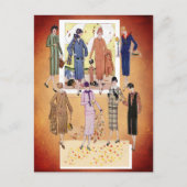 Vintage Jazzzeitgestaltung im Herbst Postkarte (Vorderseite)