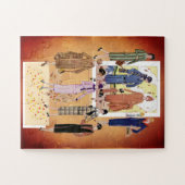 Vintage Jazzzeitgestaltung im Herbst Puzzle (Horizontal)