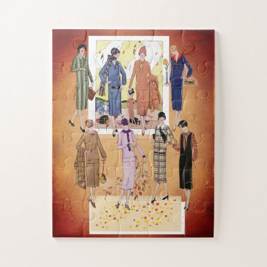 Vintage Jazzzeitgestaltung im Herbst Puzzle (Vertikal)