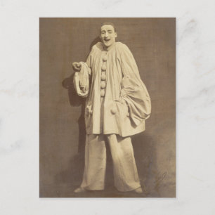 Vintage Jean-Gaspard Deburau französischer Mime Postkarte