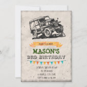 Vintage Jeep-Party Einladung (Vorderseite)