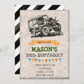 Vintage Jeep-Party Einladung (Vorne/Hinten)