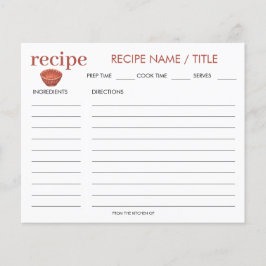 Vintage Jelly Mold Rezept Card