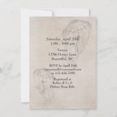 Vintage Jellyfish Baby Dusche Beach Einladung (Rückseite)