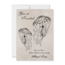 Vintage Jellyfish Baby Dusche Beach Einladung
