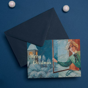 Vintage Jenny Nyström individuelle Weihnachtsgrüße Folien Feiertagskarte