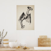 Vintage Jersey Devil Poster (Küche)