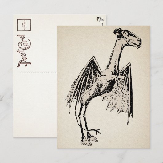Vintage Jersey Devil Postkarte (Vorne/Hinten)