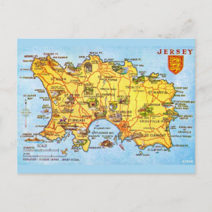 Vintage Jersey-Karte Postkarte