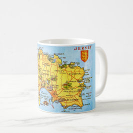 Vintage Jersey Map Kaffeetasse
