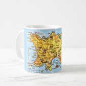 Vintage Jersey Map Kaffeetasse (Vorderseite Links)
