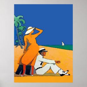Vintage Jersey Shore, Strand Poster