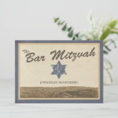 Vintage Jerusalem-Bar Mitzvah Einladung in der (Stehend Vorderseite)