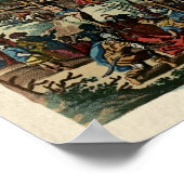 Vintage Jerusalem-Karte Poster (Ecke)