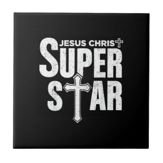 Vintage Jesus Christian Design Jesus Christ Super  Fliese