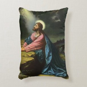 Vintage Jesus Christus betend, Garten Gethsemane Dekokissen