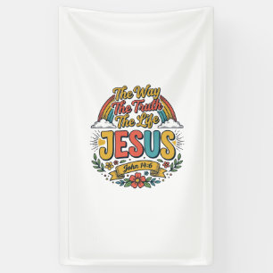 Vintage Jesus Der Weg Wahrheit Leben Shirt Banner