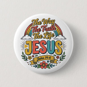Vintage Jesus Der Weg Wahrheit Leben Shirt Button