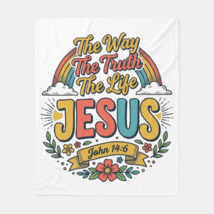 Vintage Jesus Der Weg Wahrheit Leben Shirt Fleecedecke