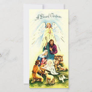 Vintage Jesus Ein Gesegnetes Weihnachten