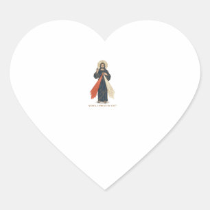 Vintage Jesus, ich vertraue auf dich, religiöser V Herz-Aufkleber