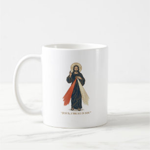Vintage Jesus, ich vertraue auf dich, religiöser V Kaffeetasse