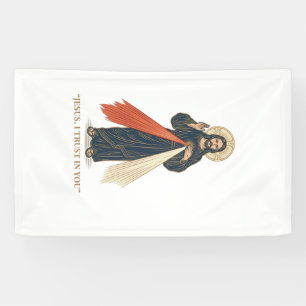 Vintage Jesus, ich vertraue auf Dich religiöser Ve Banner