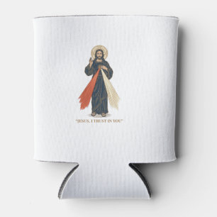 Vintage Jesus, ich vertraue auf dich religiöser Ve Dosenkühler