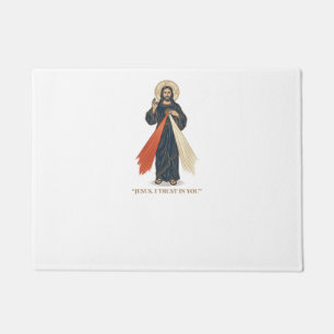 Vintage Jesus, ich vertraue auf dich religiöser Ve Fußmatte
