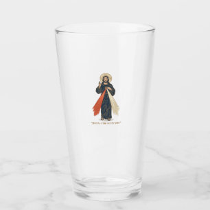 Vintage Jesus, ich vertraue auf dich religiöser Ve Glas