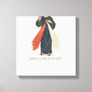 Vintage Jesus, ich vertraue auf dich religiöser Ve Leinwanddruck
