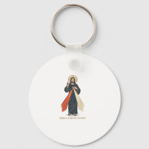 Vintage Jesus ich vertraue auf dich religiöser Vek Schlüsselanhänger