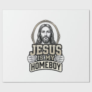 Vintage Jesus Is My Homeboy Gravur Vektor Design Geschenkpapier