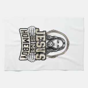 Vintage Jesus Is My Homeboy Gravur Vektor Design Geschirrtuch