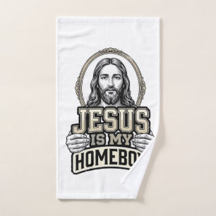Vintage Jesus Is My Homeboy Gravur Vektor Design Handtuch