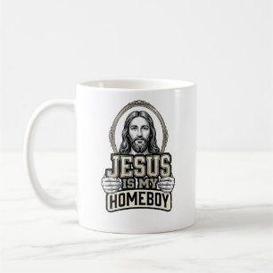 Vintage Jesus Is My Homeboy Gravur Vektor Design Kaffeetasse
