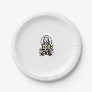 Vintage Jesus Is My Homeboy Gravur Vektor Design Pappteller