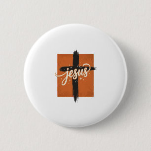 Vintage-Jesus-Kreuz-Christliches-Shirt-Design_1 Button