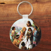 Vintage Jesus Lieben Schlüsselanhänger (Vorderseite)