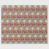 Vintage Jesus mit Kindern Geschenkpapier (Flach)