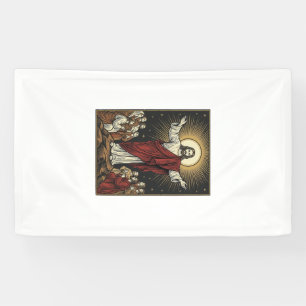 Vintage Jesus Strahlende Herrlichkeit Christliche  Banner