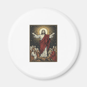 Vintage Jesus Strahlende Herrlichkeit Christliche Magnet