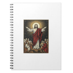 Vintage Jesus Strahlende Herrlichkeit Christliche  Notizblock