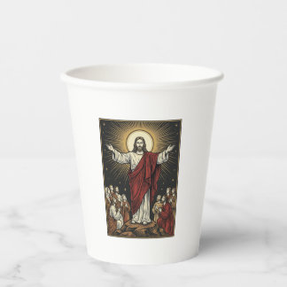 Vintage Jesus Strahlende Herrlichkeit Christliche  Pappbecher