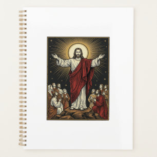 Vintage Jesus Strahlende Herrlichkeit Christliche  Planer